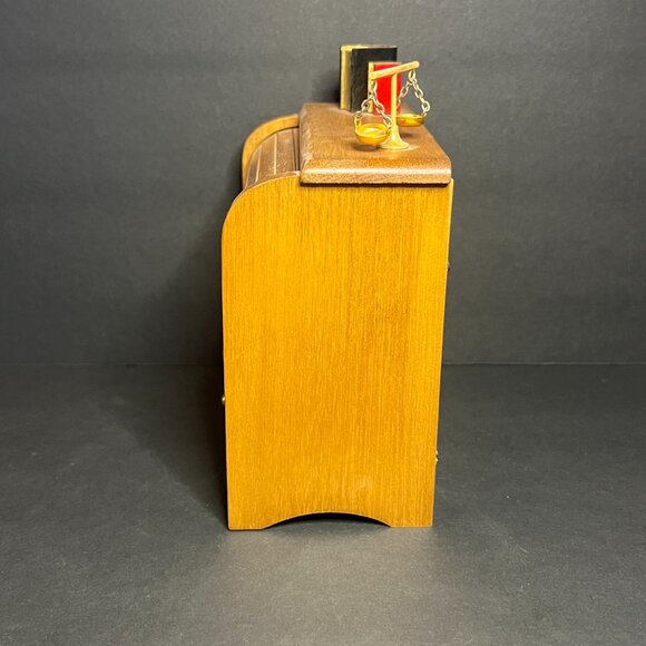 Vintage Rare Berkeley Musical My Favorite Things Wooden Roll Top Desk Music Box - Picture 5 of 9